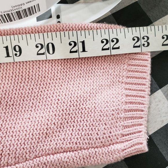 Liz Claiborne Crazy Horse Pink Turtleneck Pullover Cable Knit Sweater L Cotton 1 - Picture 8 of 11